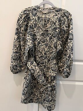 NWOT Vanessa Bruno Louri Dress Mini Floral Puff Sleeve Wedding Guest Size S